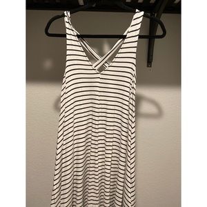 American Eagle black and white stripe criss cross dress xxs